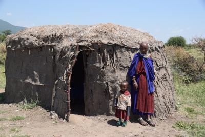 En traditionel bolig i Tanzanias landsbyer